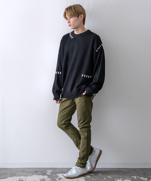 improves（インプローブス）の「スリム ストレッチパンツ（その他パンツ・メンズ・オリーブ/ブラック/ホワイト/ネイビー/グレー/グレイッシュベージュ/チャコール・MEDIUM/X-SMALL/LARGE/X-LARGE/SMALL）」の15枚目の写真