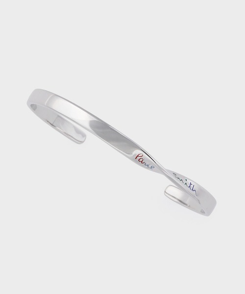Paul Smith(ポールスミス)の「TWISTED LOGO PLATE BANGLE / 353970 240(バングル/リストバンド・メンズ・シルバー・FREE)」の4枚目の写真