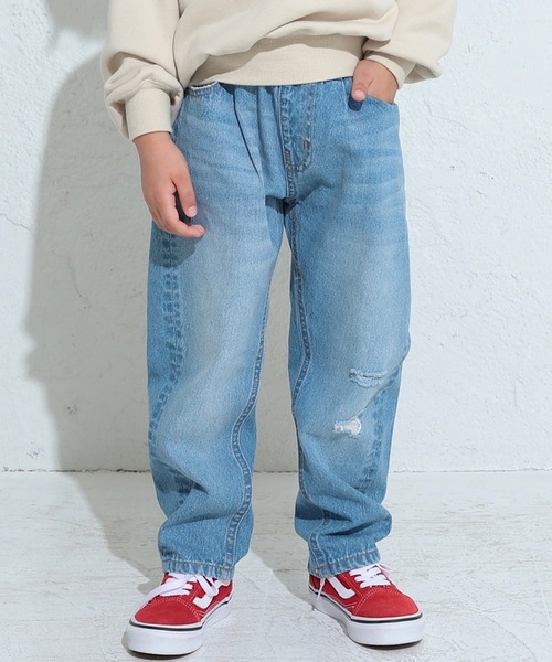 Ocean&Ground（オーシャン&グラウンド）の「リラックスフィットテーパードデニム（80～140cm）（デニムパンツ・キッズ・ネイビー/ダークブルー・90/80/140/95/100/110/120/130）」の2枚目の写真