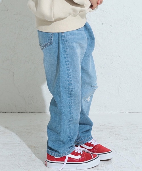 Ocean&Ground（オーシャン&グラウンド）の「リラックスフィットテーパードデニム（80～140cm）（デニムパンツ・キッズ・ネイビー/ダークブルー・90/80/140/95/100/110/120/130）」の7枚目の写真