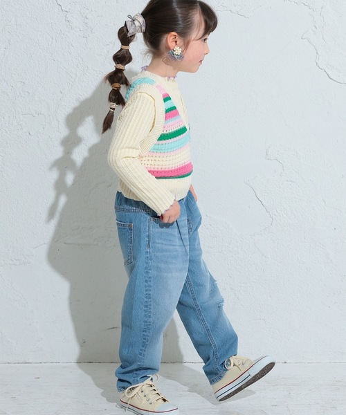 Ocean&Ground（オーシャン&グラウンド）の「リラックスフィットテーパードデニム（80～140cm）（デニムパンツ・キッズ・ネイビー/ダークブルー・90/80/140/95/100/110/120/130）」の11枚目の写真