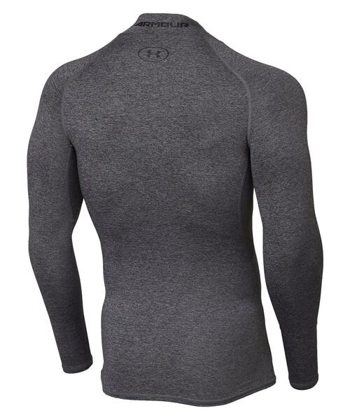 UNDER ARMOUR(アンダーアーマー)の「UAヒートギアアーマー モック ロングスリーブ(トレーニング/メンズ)(Tシャツ/カットソー・メンズ・ダークグレー・S/XXL)」の1枚目の写真