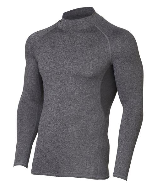 UNDER ARMOUR(アンダーアーマー)の「UAヒートギアアーマー モック ロングスリーブ(トレーニング/メンズ)(Tシャツ/カットソー・メンズ・ダークグレー・S/XXL)」の2枚目の写真