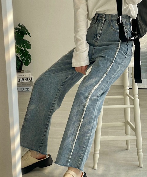 Chick（チック）の「【TAE×Chick】フリンジデニムパンツ（デニムパンツ・レディース・ブルー・M/S）」の15枚目の写真