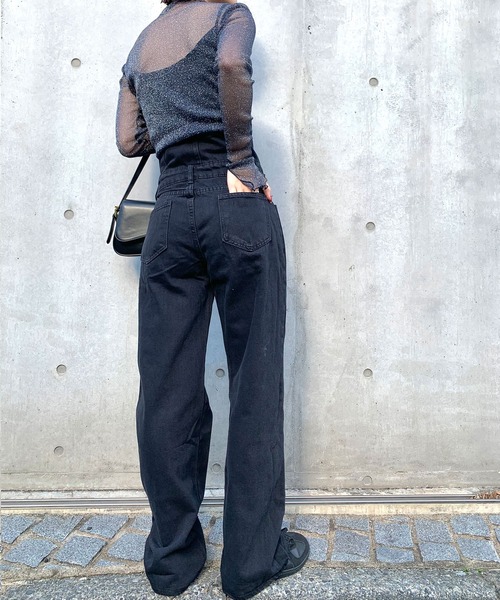 SHEPP（シープ）の「ハイウエスト 折り返しデザイン デニム