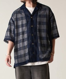 Lui's（ルイス）の「【Neucon / ニューコン】24SS ランダムレースオープンカラーシャツ S/S（シャツ/ブラウス・メンズ）」