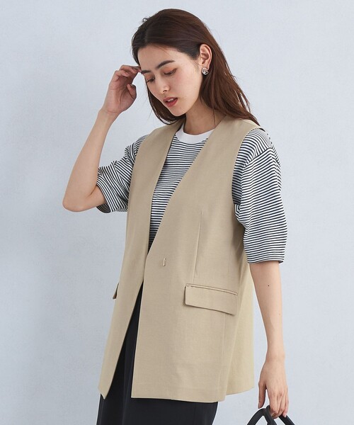 【新品】green label relaxing ミディ ジレ green label relaxing（グリーンレーベルリラクシング）の