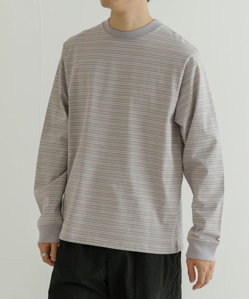 URBAN RESEARCH（アーバンリサーチ）の「マルチボーダー ロングスリーブ Tシャツ（Tシャツ/カットソー・メンズ・ネイビー/グレー・MEDIUM/LARGE）」の4枚目の写真