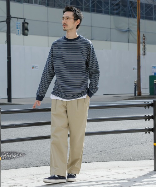 URBAN RESEARCH（アーバンリサーチ）の「マルチボーダー ロングスリーブ Tシャツ（Tシャツ/カットソー・メンズ・ネイビー/グレー・MEDIUM/LARGE）」の11枚目の写真