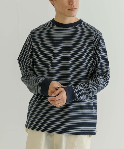 URBAN RESEARCH（アーバンリサーチ）の「マルチボーダー ロングスリーブ Tシャツ（Tシャツ/カットソー・メンズ・ネイビー/グレー・MEDIUM/LARGE）」の19枚目の写真