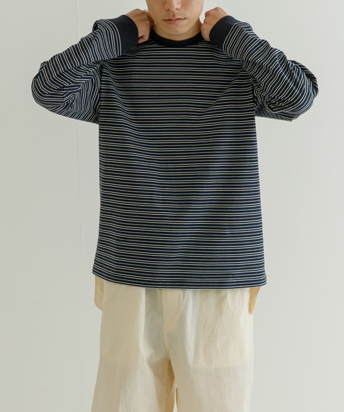 URBAN RESEARCH（アーバンリサーチ）の「マルチボーダー ロングスリーブ Tシャツ（Tシャツ/カットソー・メンズ・ネイビー/グレー・MEDIUM/LARGE）」の20枚目の写真