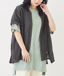 CUBE SUGAR | WEB限定レース×メッシュワイド前あきベスト(ベスト)