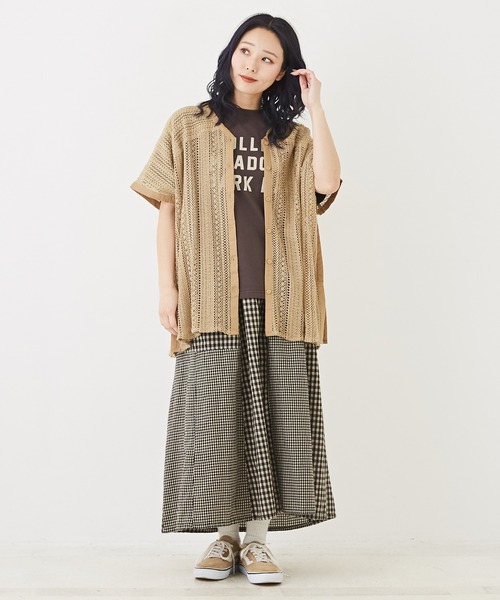 CUBE SUGAR（キューブシュガー）の「WEB限定レース×メッシュワイド前あきベスト（ベスト・レディース・ベージュ/スミクロ/ホワイト・M）」の19枚目の写真