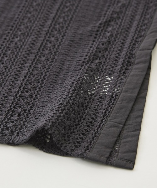 CUBE SUGAR（キューブシュガー）の「WEB限定レース×メッシュワイド前あきベスト（ベスト・レディース・ベージュ/スミクロ/ホワイト・M）」の15枚目の写真