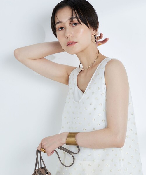 NOLLEY’S（ノーリーズ）の「【KIRYU】ラメジャガードロングタンクブラウス（シャツ/ブラウス・レディース・アイボリー・FREE）」の17枚目の写真