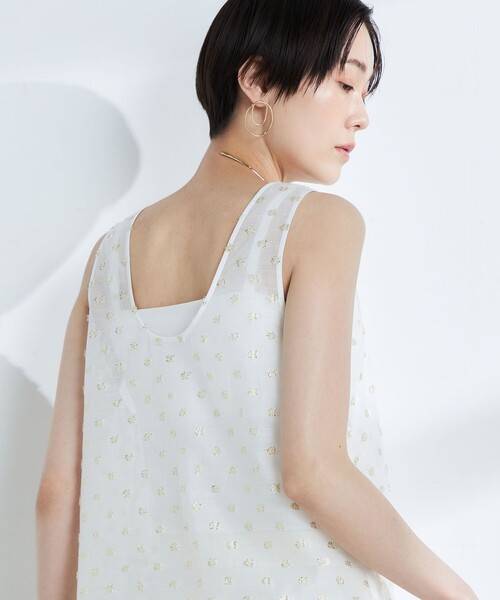 NOLLEY’S（ノーリーズ）の「【KIRYU】ラメジャガードロングタンクブラウス（シャツ/ブラウス・レディース・アイボリー・FREE）」の21枚目の写真