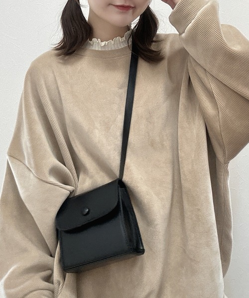 Cham.（チャム）の「くるみボタンスクエアショルダーバッグ（ショルダーバッグ・レディース・ライトブラウン/ブラック/ダークブラウン/ベージュ・F）」の10枚目の写真