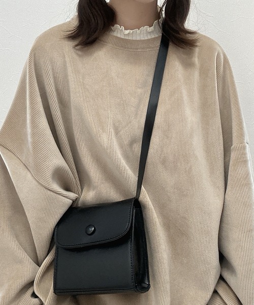 Cham.（チャム）の「くるみボタンスクエアショルダーバッグ（ショルダーバッグ・レディース・ライトブラウン/ブラック/ダークブラウン/ベージュ・F）」の9枚目の写真