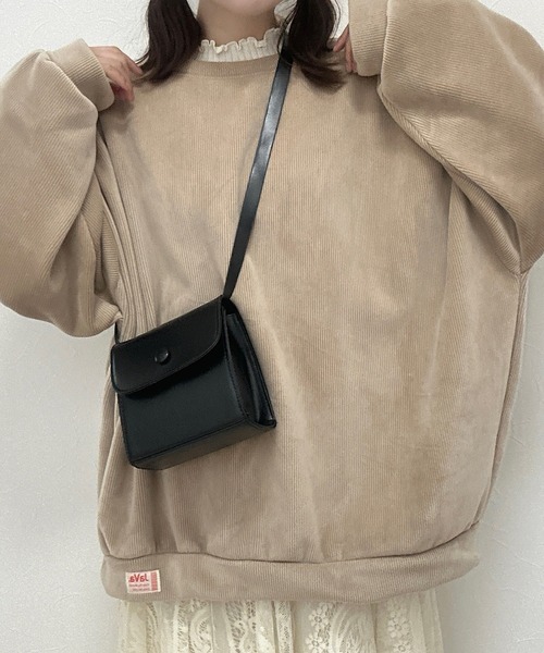 Cham.（チャム）の「くるみボタンスクエアショルダーバッグ（ショルダーバッグ・レディース・ライトブラウン/ブラック/ダークブラウン/ベージュ・F）」の8枚目の写真