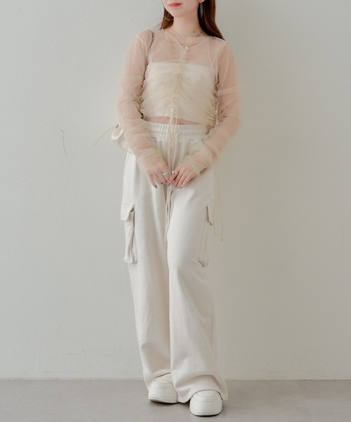 Chico（チコ）の「【2024SS】カーゴスウェットパンツ（スウェットパンツ・レディース・グレー/ブラック/ホワイト・FREE）」の16枚目の写真