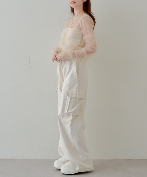 Chico（チコ）の「【2024SS】カーゴスウェットパンツ（スウェットパンツ・レディース・グレー/ブラック/ホワイト・FREE）」の19枚目の写真