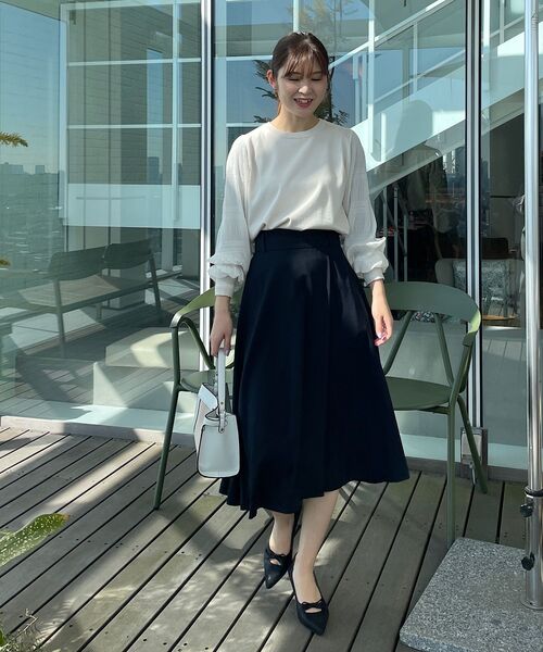 couture brooch（クチュールブローチ）の「◆【華やか春ニット】マジョリカプリーツドッキングニット（ニット/セーター・レディース・ライトグレー/オフホワイト/ベビーピンク・42/38）」の14枚目の写真