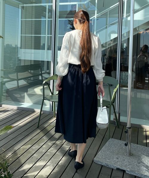 couture brooch（クチュールブローチ）の「◆【華やか春ニット】マジョリカプリーツドッキングニット（ニット/セーター・レディース・ライトグレー/オフホワイト/ベビーピンク・42/38）」の16枚目の写真