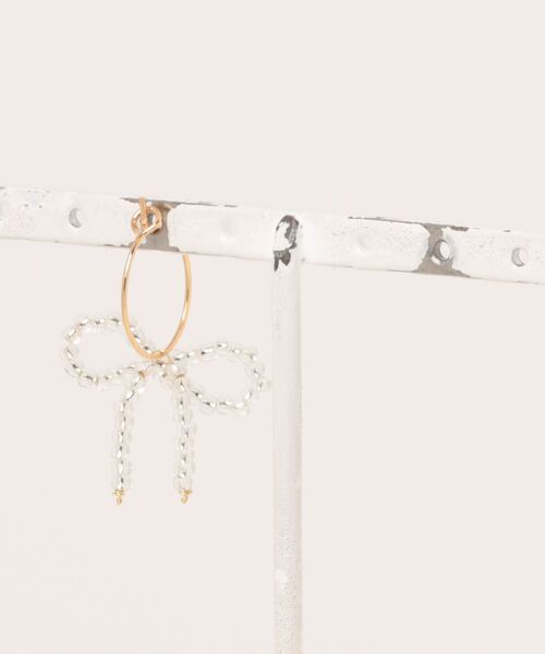 flower（フラワー）の「クリアーリボンピアス（ピアス（片耳用）・レディース・クリア/ブラック・FREE）」の21枚目の写真