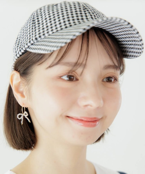 flower（フラワー）の「クリアーリボンピアス（ピアス（片耳用）・レディース・クリア/ブラック・FREE）」の3枚目の写真