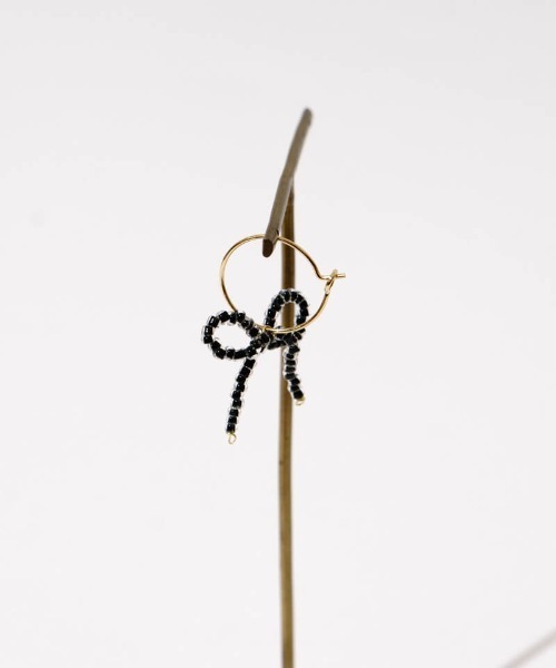 flower（フラワー）の「クリアーリボンピアス（ピアス（片耳用）・レディース・クリア/ブラック・FREE）」の16枚目の写真