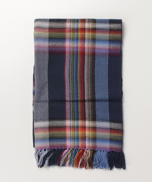 THE INOUE BROTHERS(ザイノウエブラザーズ)の「【THE INOUE BROTHERS】イノウエブラザーズ Multi Coloured Scarf 5001ML(マフラー・メンズ・ネイビー/オレンジ/ホワイト/グリーン/ブラック/グレー/ブルー・ONESIZE)」の5枚目の写真