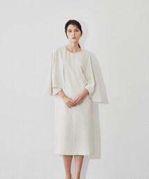 ◆【手洗い可】パールケープワンピース