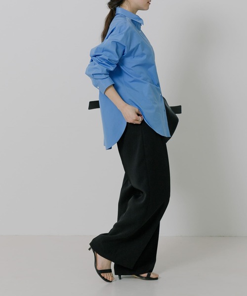 URBAN RESEARCH（アーバンリサーチ）の「『UR TECH DRYLUXE』『イージーケア』タックパンツ（その他パンツ・レディース・ブラック/ベージュ・38/36）」の7枚目の写真