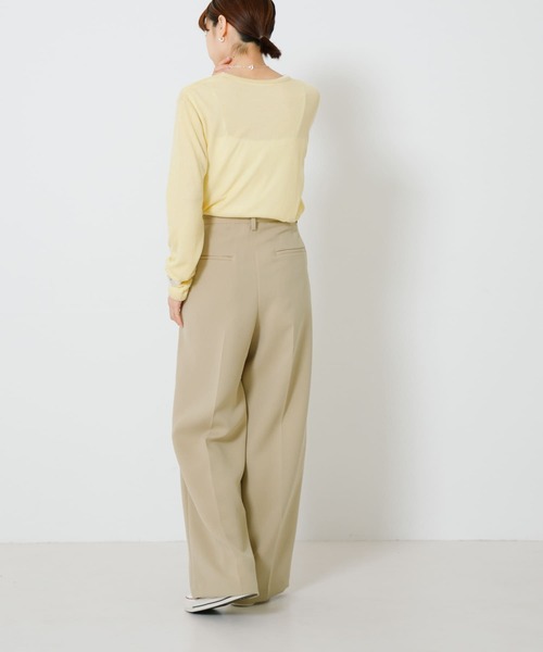 URBAN RESEARCH（アーバンリサーチ）の「『UR TECH DRYLUXE』『イージーケア』タックパンツ（その他パンツ・レディース・ブラック/ベージュ・38/36）」の18枚目の写真