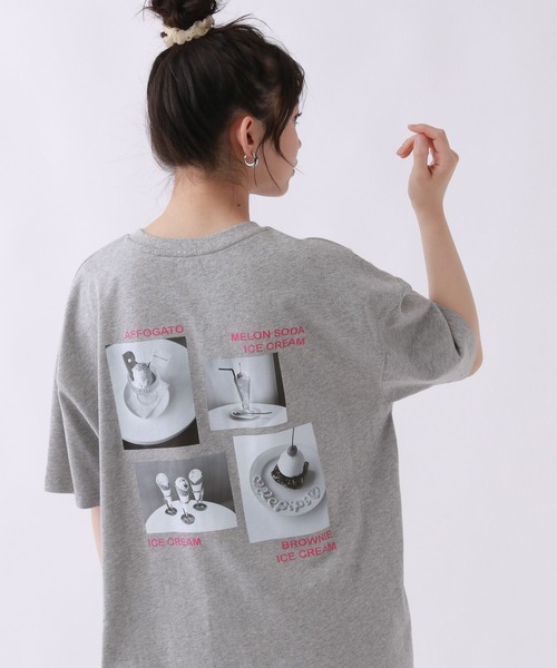 repipi armario(レピピ アルマリオ)の「【BIG BABY ICE CREAM】モノクロフォトルーズT【接触冷感】(Tシャツ/カットソー・キッズ・ホワイト/グレー・MEDIUM/LARGE)」の15枚目の写真