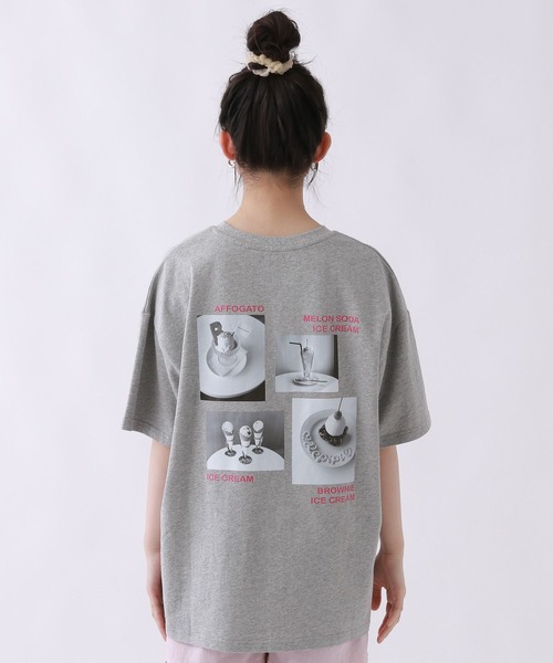 repipi armario(レピピ アルマリオ)の「【BIG BABY ICE CREAM】モノクロフォトルーズT【接触冷感】(Tシャツ/カットソー・キッズ・ホワイト/グレー・MEDIUM/LARGE)」の21枚目の写真