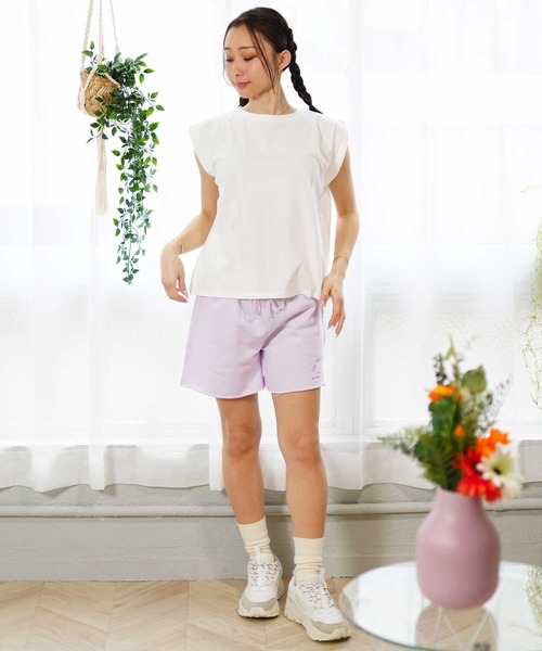 ムラサキスポーツ(ムラサキスポーツ)の「RIKKA FEMME/リッカファム ショートパンツ スエットショーツ RF24SS27(その他パンツ・レディース・ブラウン/ホワイト/パープル・S/M/M/L)」の7枚目の写真