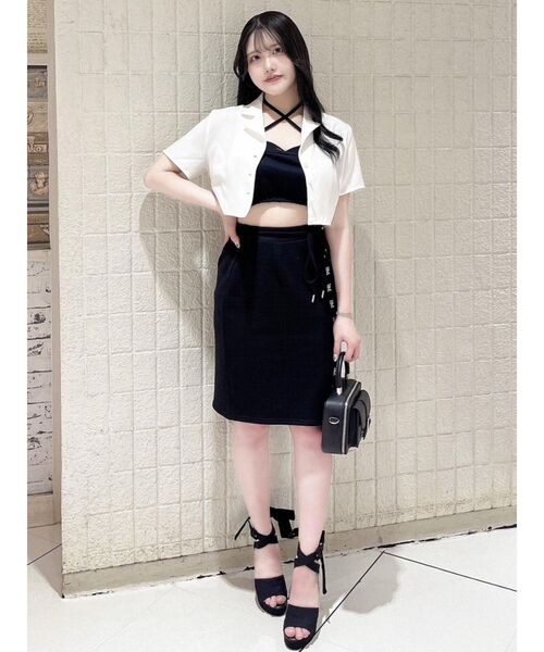 EATME（イートミー）の「ベルテットショルダーバッグ（ハンドバッグ・レディース・ブラック/アイボリー・FREE）」の9枚目の写真