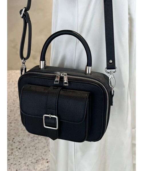 EATME（イートミー）の「ベルテットショルダーバッグ（ハンドバッグ・レディース・ブラック/アイボリー・FREE）」の13枚目の写真