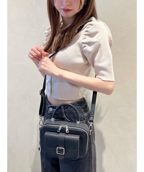 EATME（イートミー）の「ベルテットショルダーバッグ（ハンドバッグ・レディース・ブラック/アイボリー・FREE）」の19枚目の写真