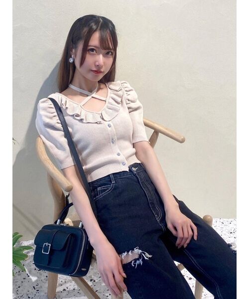 EATME（イートミー）の「ベルテットショルダーバッグ（ハンドバッグ・レディース・ブラック/アイボリー・FREE）」の20枚目の写真