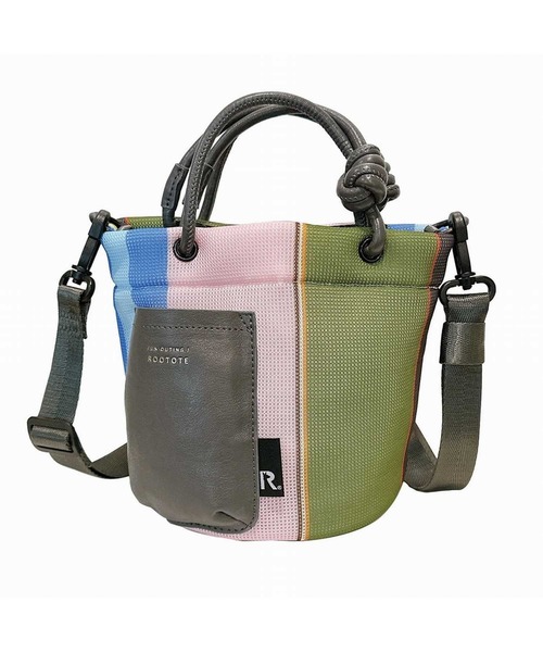 ROOTOTE(ルートート)の「ルートート / ミニトートバッグ ストライプ 洗濯可 SC.BR.Wafer.ストライプ-A(ショルダーバッグ・レディース・サックスブルー/パープル/イエロー・FREE)」の7枚目の写真