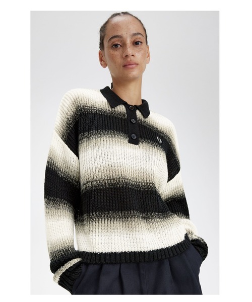 フレッドペリー メッシュポロ Open-Knit Polo Shirt k9114-im2.jpg
