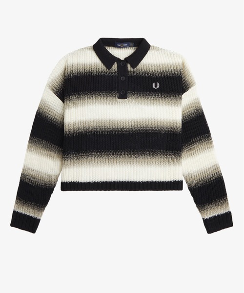FRED PERRY（フレッドペリー）の「Striped Open-Knit Shirt