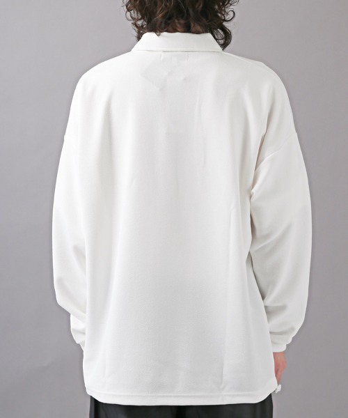LUXSTYLE(ラグスタイル)の「薔薇刺繍入り膨れジャガードハーフジップロンT(Tシャツ/カットソー・メンズ・ネイビー/ブラック/ホワイト・L/M)」の11枚目の写真