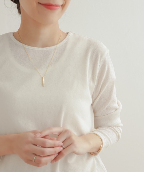 URBAN RESEARCH DOORS（アーバンリサーチドアーズ）の「ドライタッチテレコロングTシャツ（Tシャツ/カットソー・レディース・アイボリー/グレー系その他・MEDIUM）」の22枚目の写真