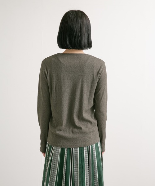 URBAN RESEARCH DOORS（アーバンリサーチドアーズ）の「ドライタッチテレコロングTシャツ（Tシャツ/カットソー・レディース・アイボリー/グレー系その他・MEDIUM）」の7枚目の写真