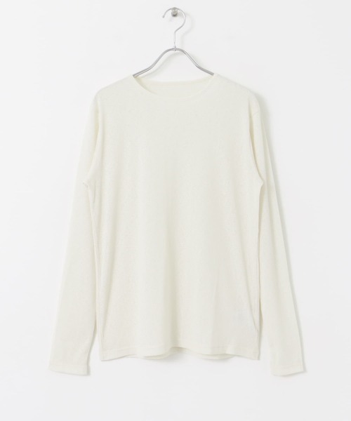 URBAN RESEARCH DOORS（アーバンリサーチドアーズ）の「ドライタッチテレコロングTシャツ（Tシャツ/カットソー・レディース・アイボリー/グレー系その他・MEDIUM）」の8枚目の写真