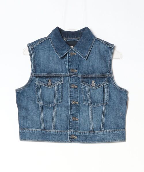 G-STAR（ジースター）の「SHRUNKEN DENIM VEST/クラシックディテールデニムベスト（ベスト・レディース・インディゴブルー・X-SMALL/MEDIUM/SMALL）」の5枚目の写真
