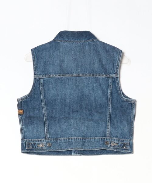 G-STAR（ジースター）の「SHRUNKEN DENIM VEST/クラシックディテールデニムベスト（ベスト・レディース・インディゴブルー・X-SMALL/MEDIUM/SMALL）」の4枚目の写真